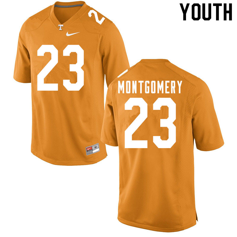 Youth #23 Isaiah Montgomery Tennessee Volunteers College Football Jerseys Sale-Orange
